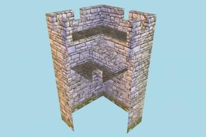 Wall Corner wall, stronghold, castle, tower, building, build, structure